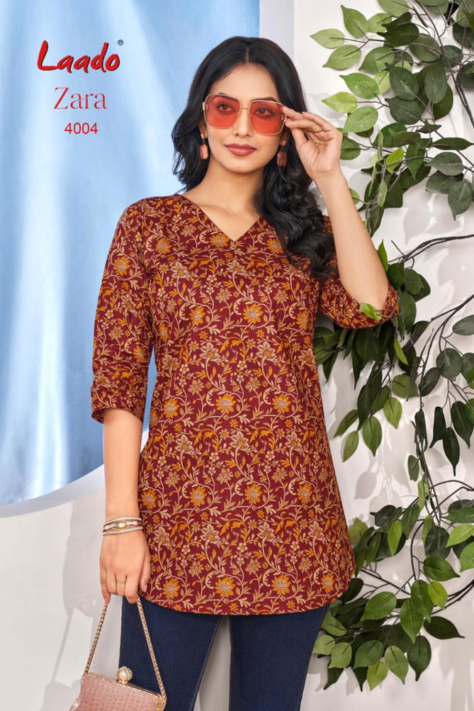 Zara Vol 4 By Laado Cotton Printed Ladies Top Wholesale Shop In Surat
